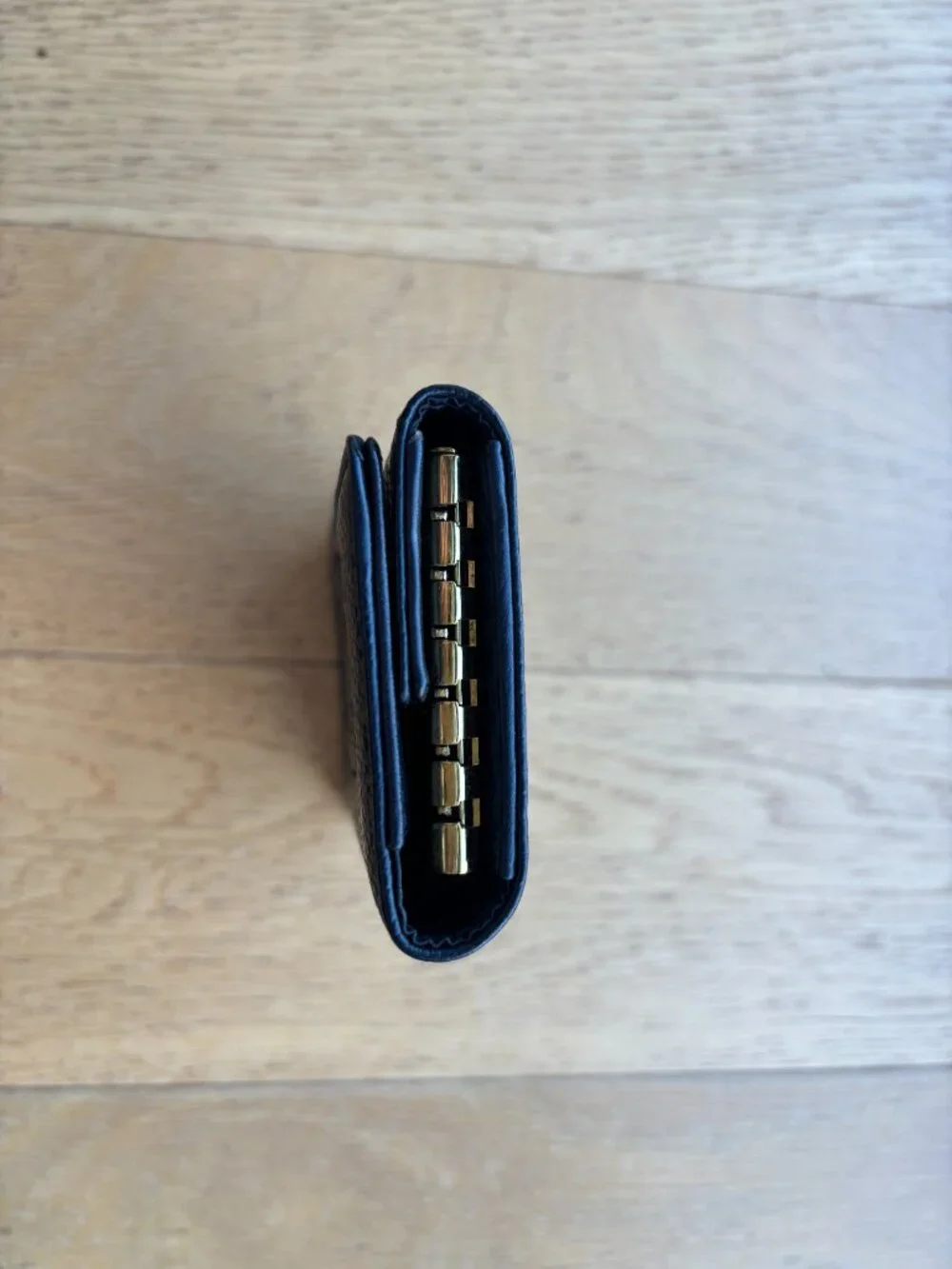 Authentic CHANEL Black Leather 6-Key Holder | Gold Hardware